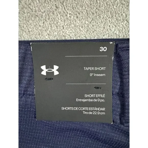 Under Armour Iso-Chill Golf Shorts 1370083 Men's 9" Inseam Navy 30" - Picture 6 of 9